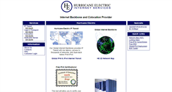 Desktop Screenshot of hurricaneelectric.com