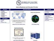 Tablet Screenshot of hurricaneelectric.com